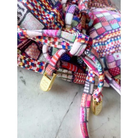 Nwt Sunseeker Australia Bikini Swim Halter Lace Up Top Cutout High Waist Bottoms - Picture 10 of 12